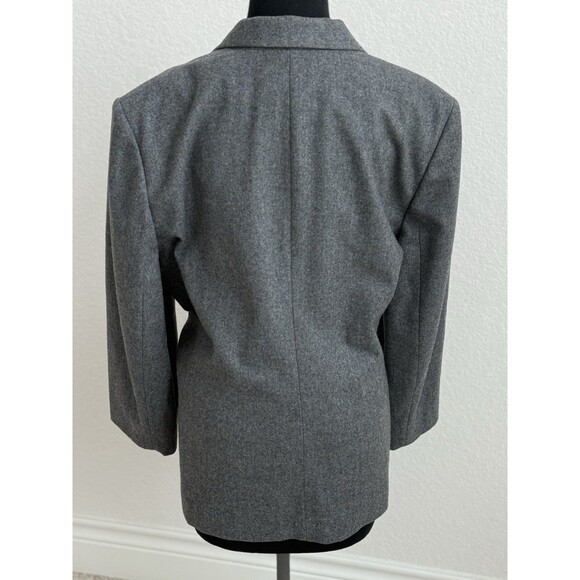 Pendleton Women’s 16 Pure Virgin‎ Wool Gray One Button Blazer USA Made Academia - Picture 2 of 7